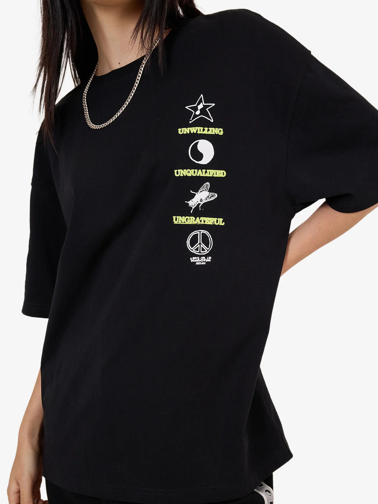 Unqualified Relaxed Fit Tee - Black - Image 3