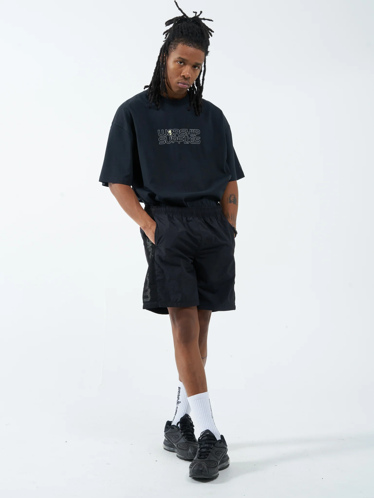 Visitors Nylon Short - Black - Image 3