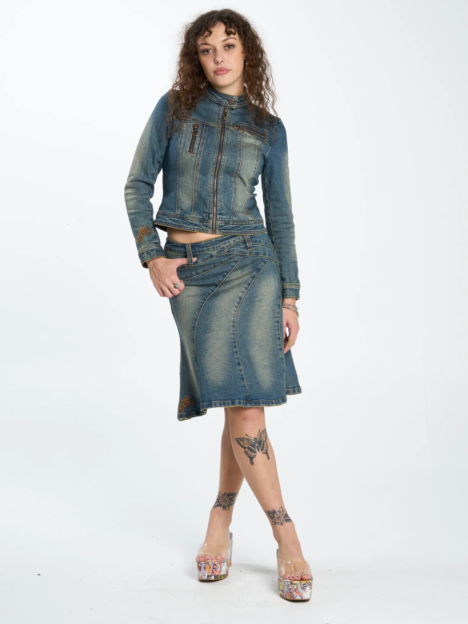Wayland Panelled Midi Skirt - Down in the Dirt
