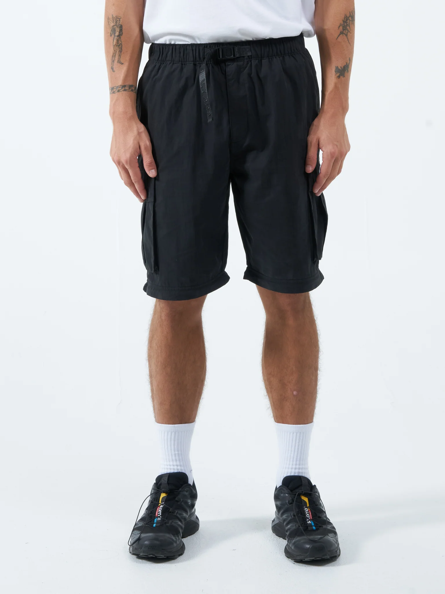Why Wait Zip Off Cargo Pant - Washed Black - Image 2
