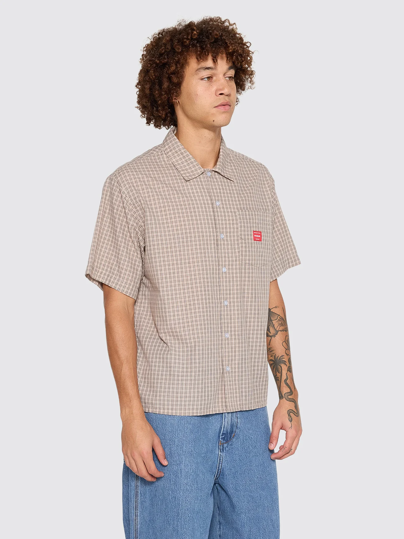 Work Short Sleeve Shirt - Tan - Image 4