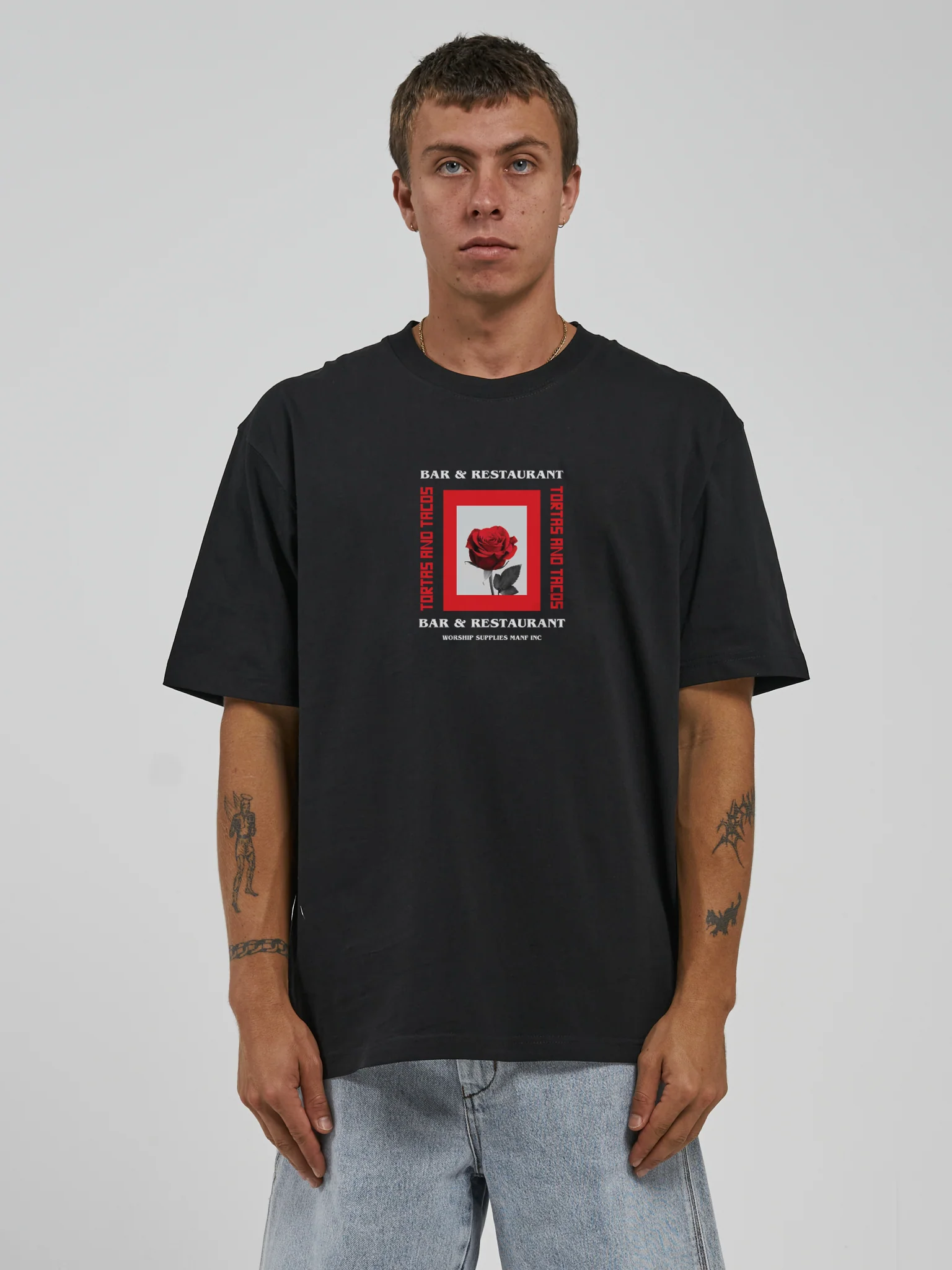 Worship Frankies Tortas And Tacos Tee – Black