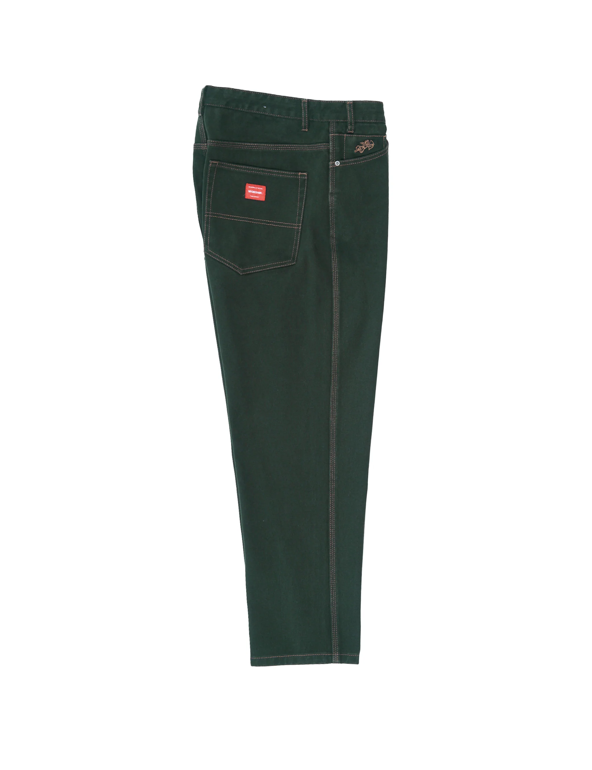 Worship Lounger Jean- Dark Jungle Green - Image 3
