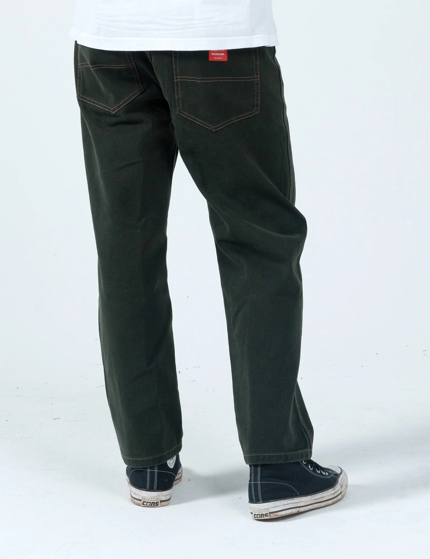 Worship Lounger Jean- Dark Jungle Green - Image 5