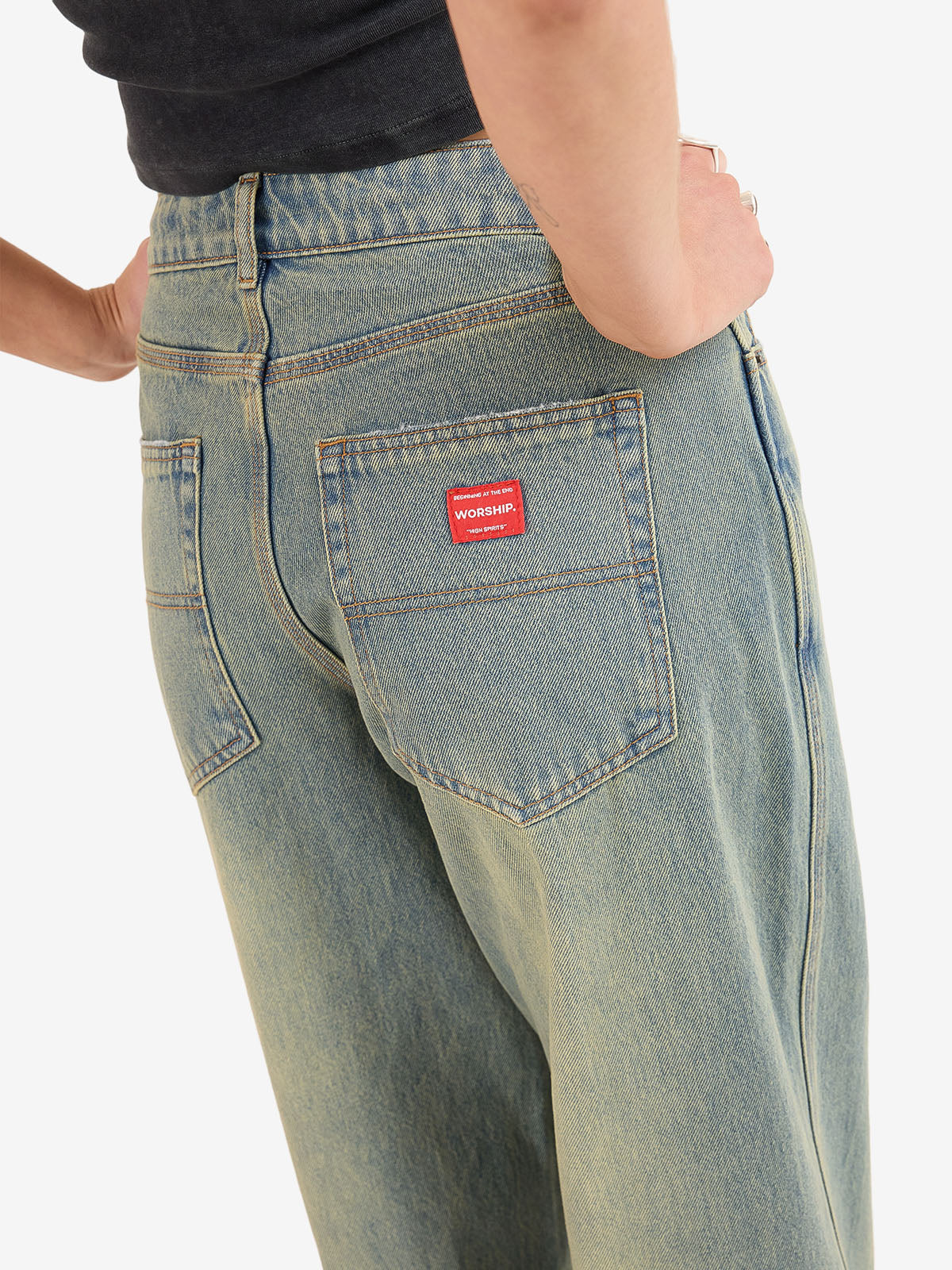 Worship Sloucher Jean - Hazard Blue - Image 2