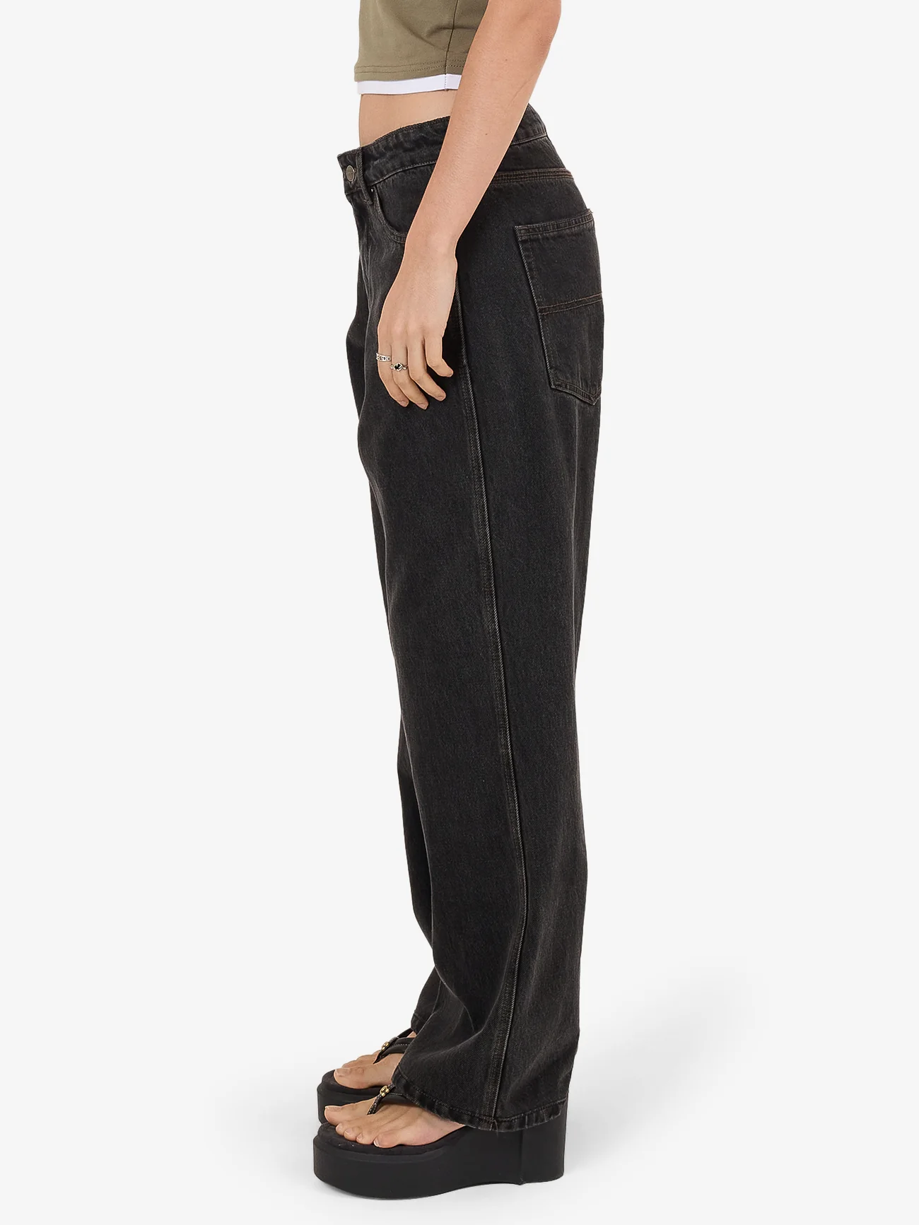 Worship Sloucher Jean - Phantom - Image 5