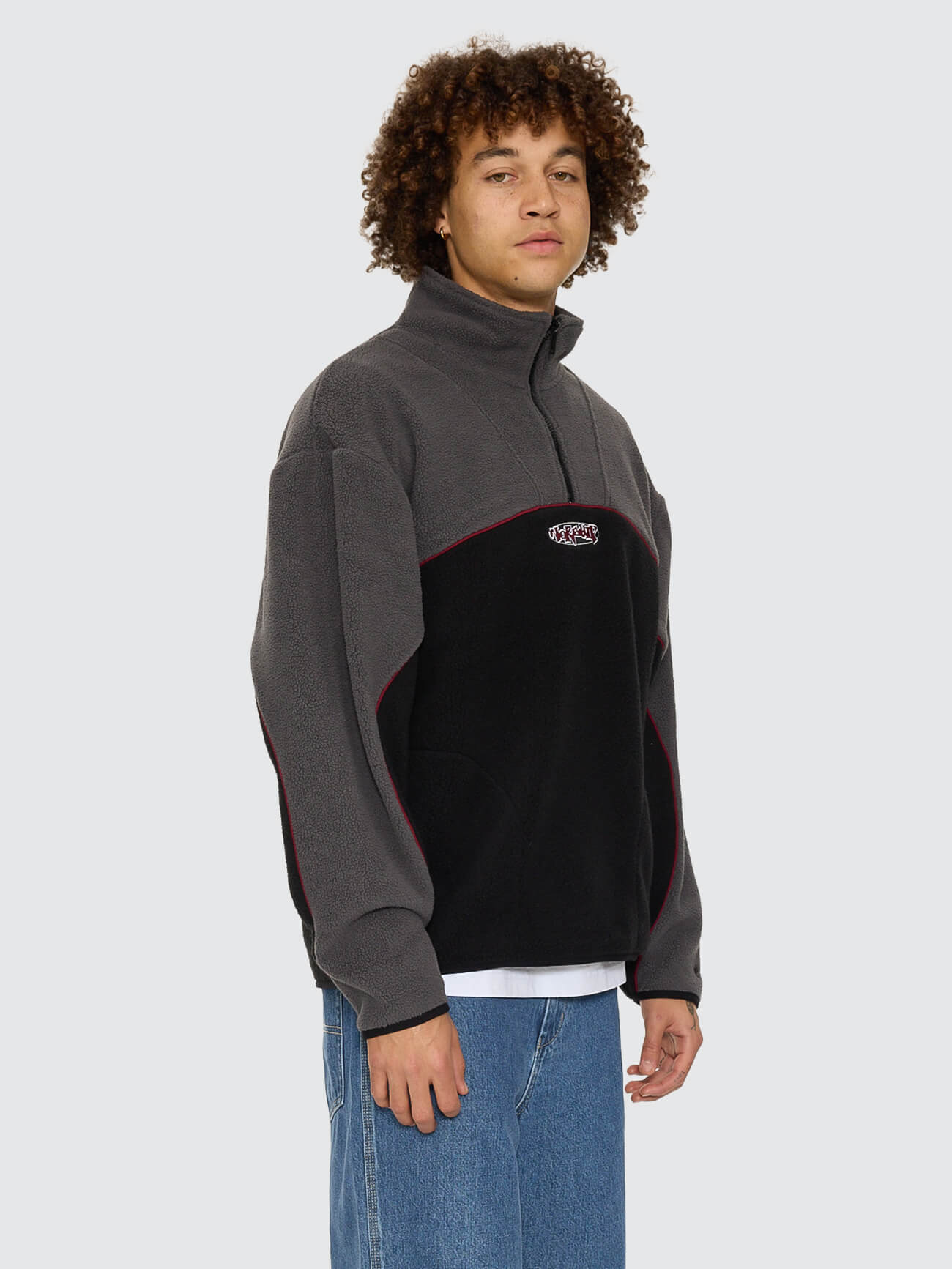 Wyldstyle Quarter Zip Sherpa Fleece - Black - Image 5