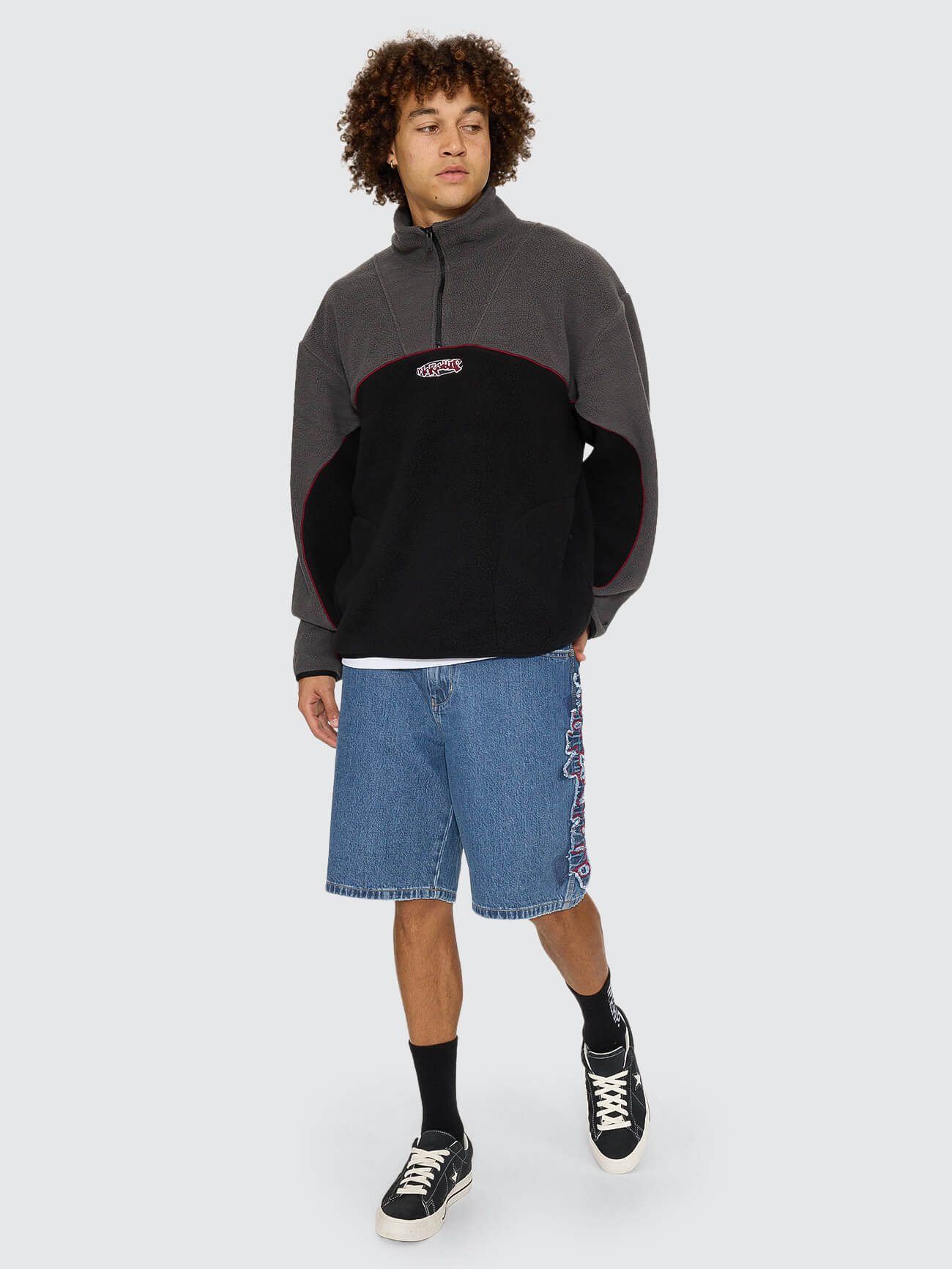 Wyldstyle Quarter Zip Sherpa Fleece - Black - Image 6