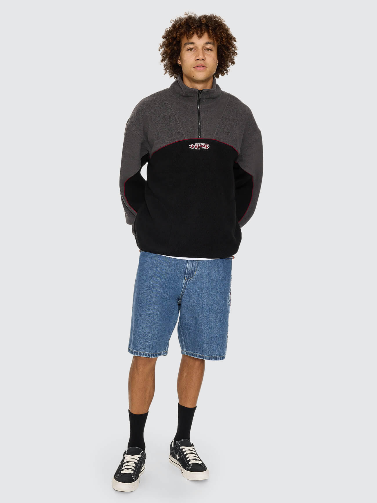 Wyldstyle Quarter Zip Sherpa Fleece - Black - Image 7